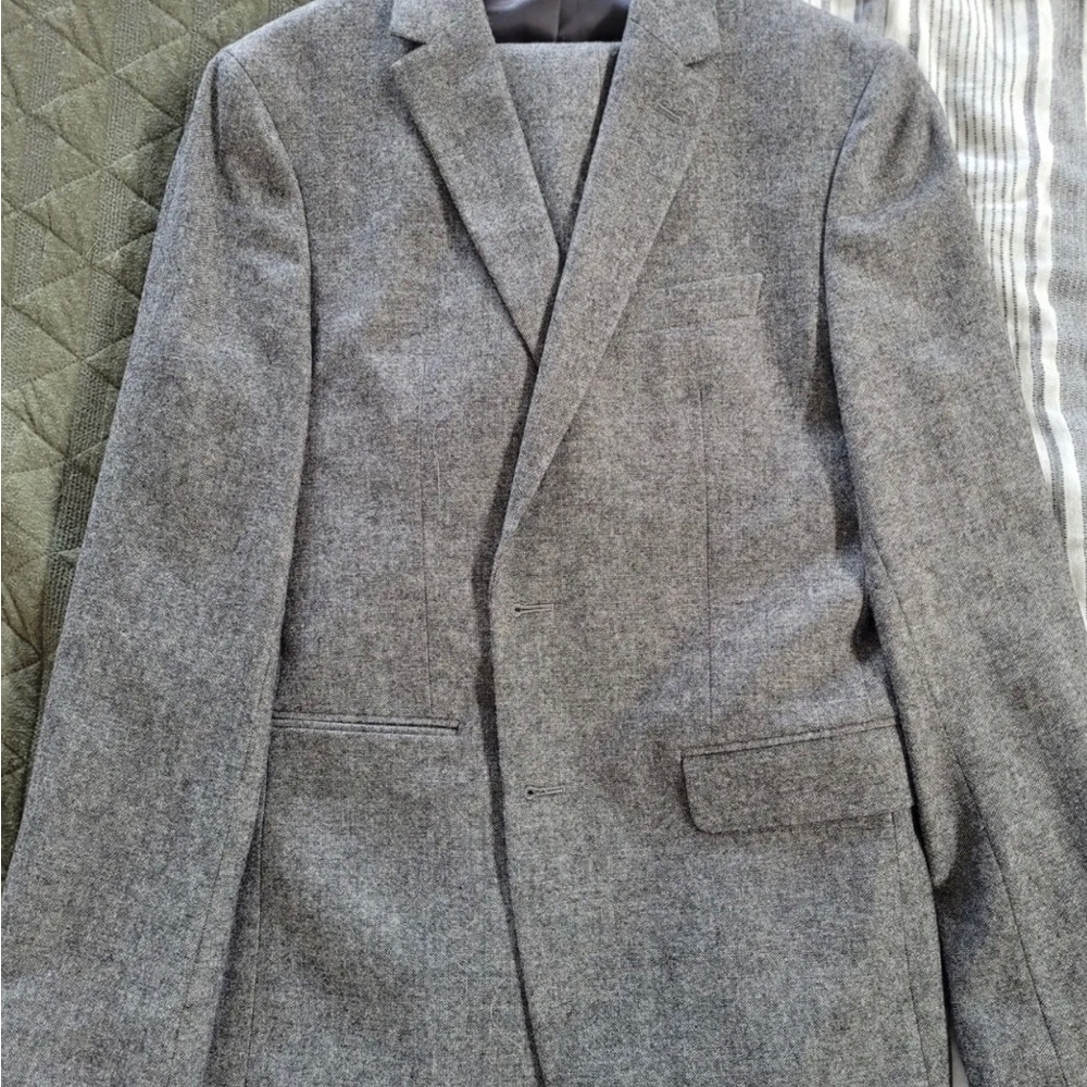 Banana Republic Brown Suit Donegal Wool Mix 40R 31/30